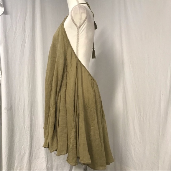 NWOT Free People Catching Rays Moss Halter Dress M - Picture 2 of 9
